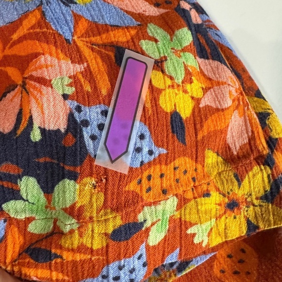 Garnet Hill Multicolored Floral Print Livvy Crêpe Dress Sleeveless Sz L - Picture 12 of 12